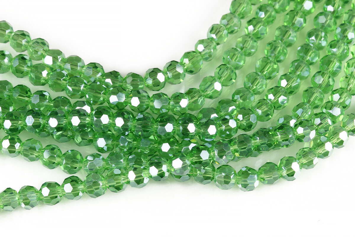 Sirag cristale rotunde 4mm - luster verde