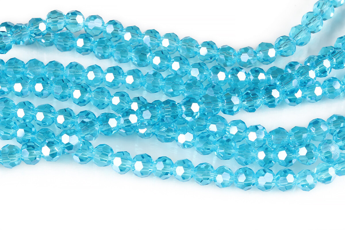 Margele cristal rotund 4mm (sirag) - luster bleu