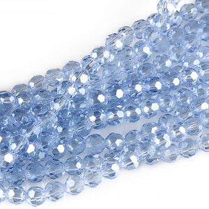 Sirag cristale rotunde 4mm - luster albastru deschis