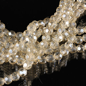 Sirag cristale rotunde 4mm - luster crem