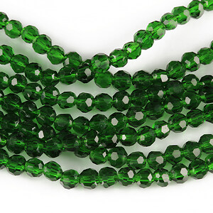 Margele cristal rotund 4mm (sirag) - verde