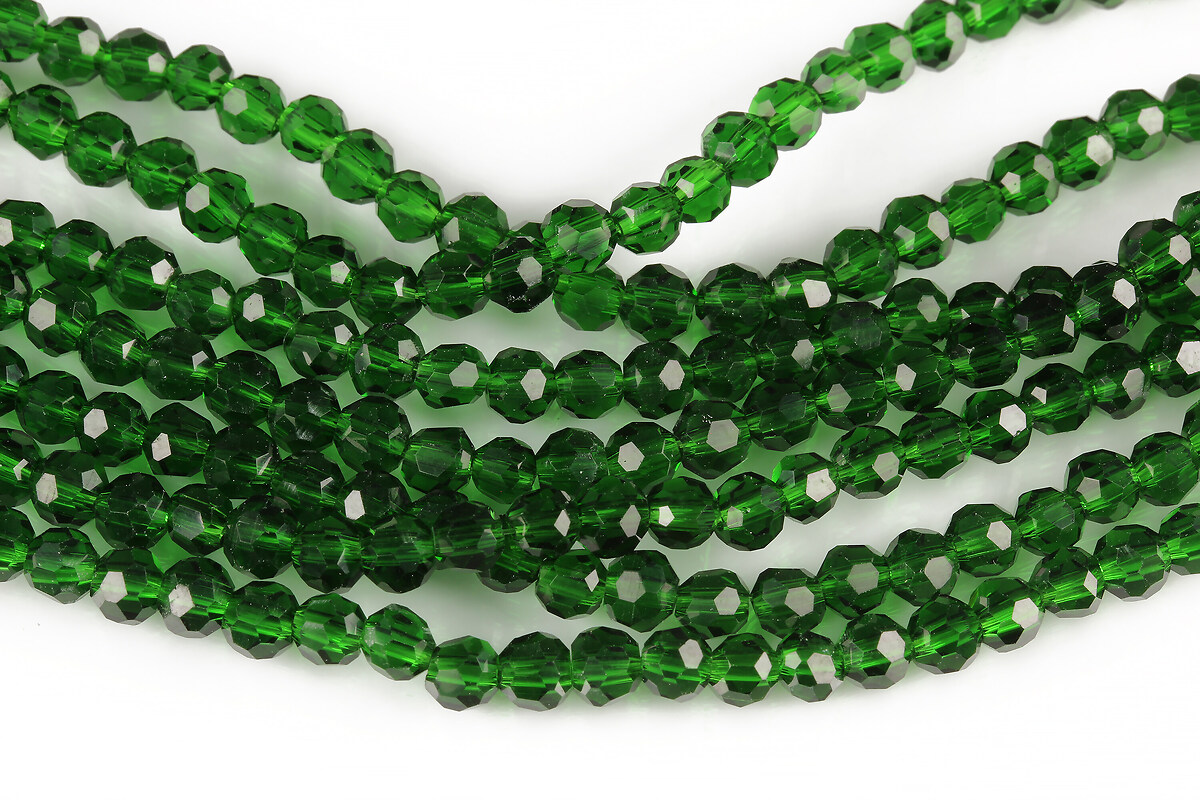 Margele cristal rotund 4mm (sirag) - verde