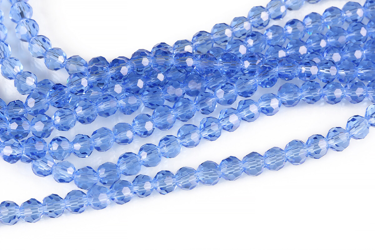 Sirag cristale rotunde 4mm - albastru