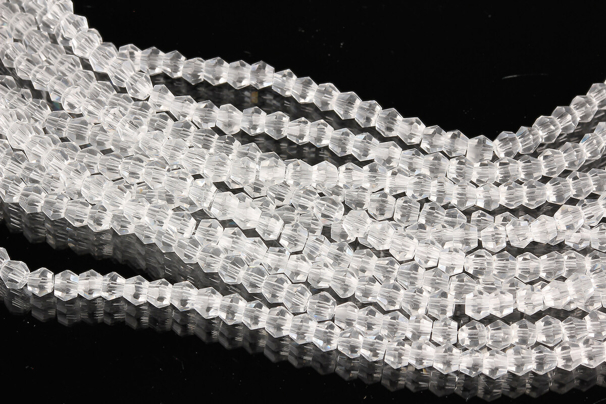 Sirag cristale biconice 3mm - alb