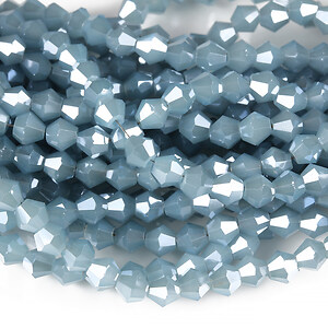 Sirag cristale biconice 4mm - albastru denim luster