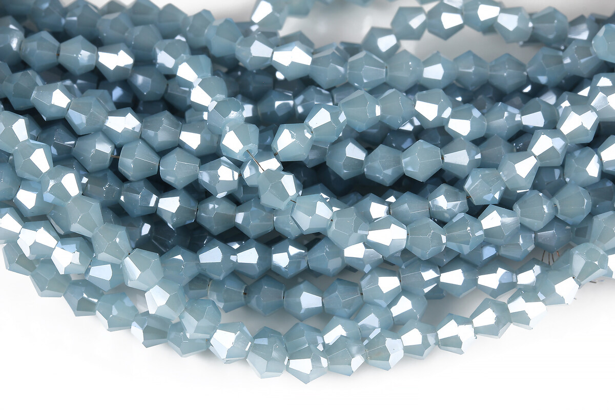 Margele cristal biconic 4mm (sirag) - albastru denim luster