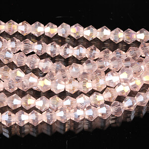 Sirag cristale biconice 4mm - roz AB