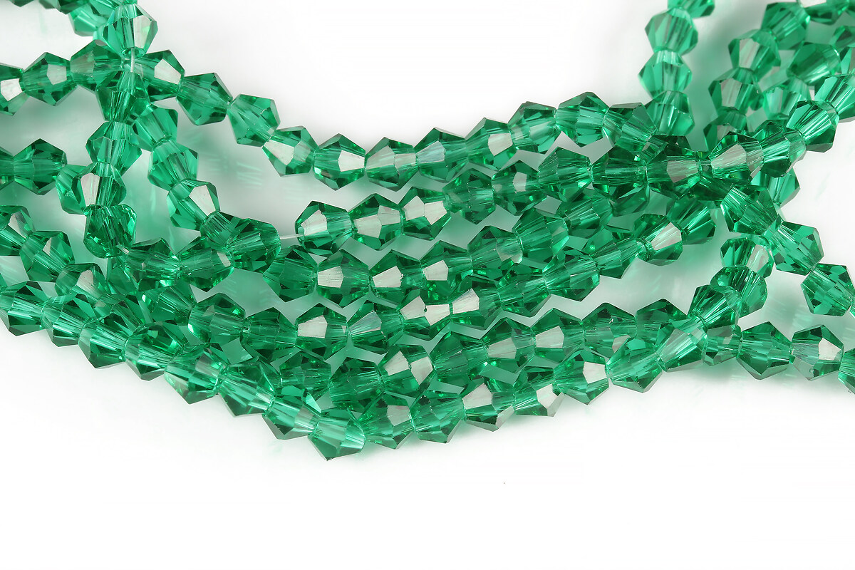 Sirag cristale biconice 4mm - verde smarald