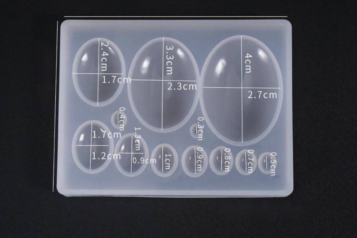 Matrita din silicon pentru cabochoane ovale - 86x66x10mm