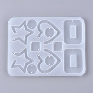Matrita din silicon pentru cercei din rasina 124x95x4mm