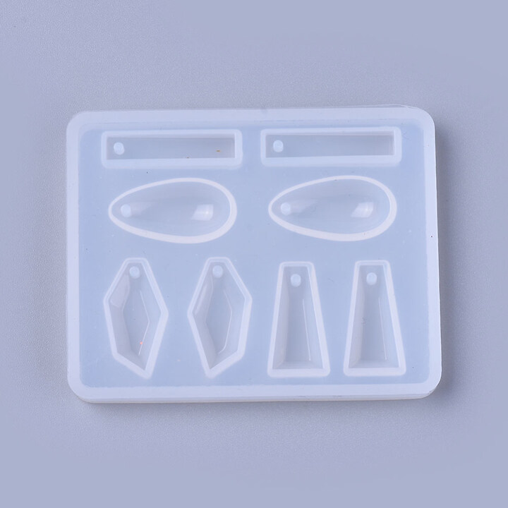 Matrita din silicon pentru cercei din rasina 53x68x7mm