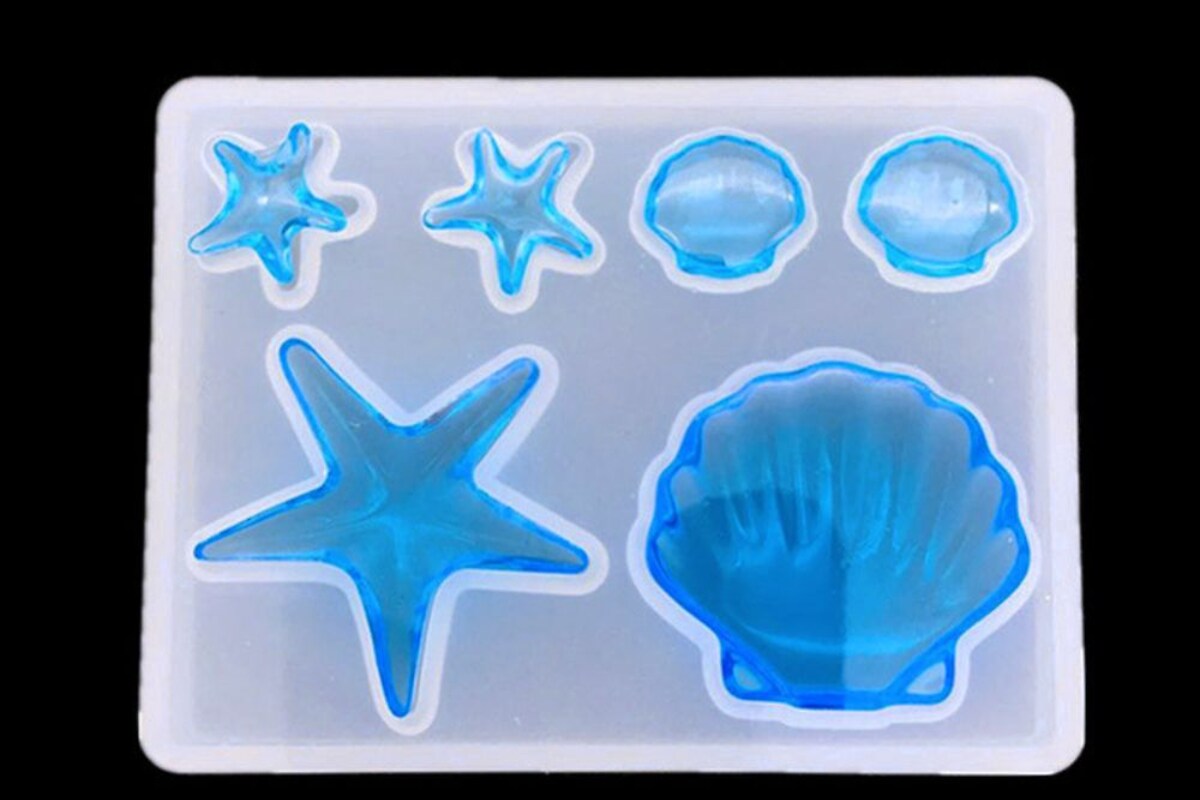 Matrita din silicon set scoica si stea de mare 85x61mm