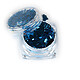 Cutiuta cu fulgi de foita metalica pentru decorarea bijuteriilor din rasina - albastru