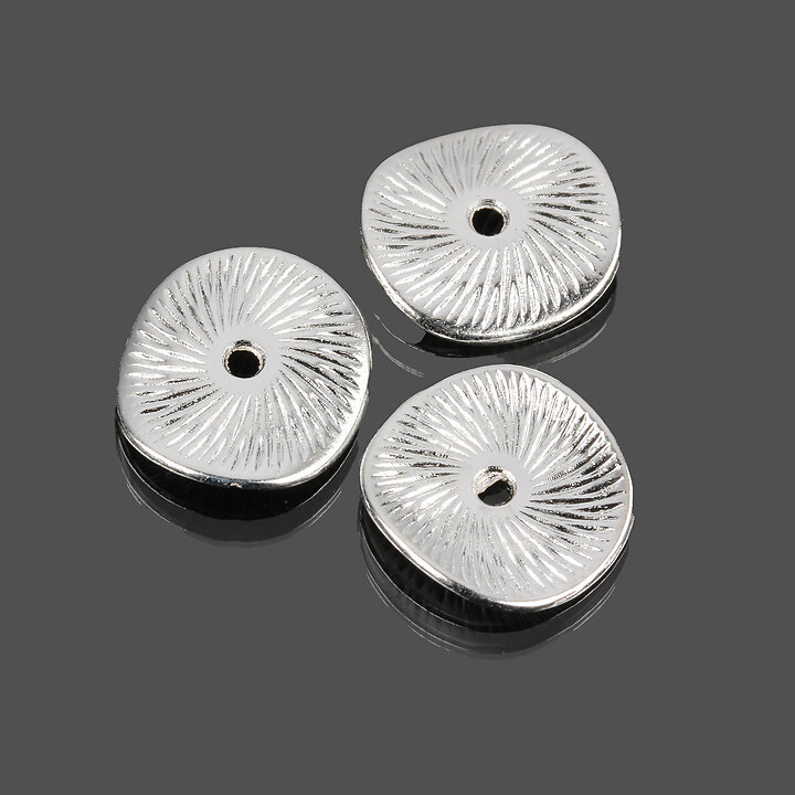 Distantier argintiu disc 15x2mm