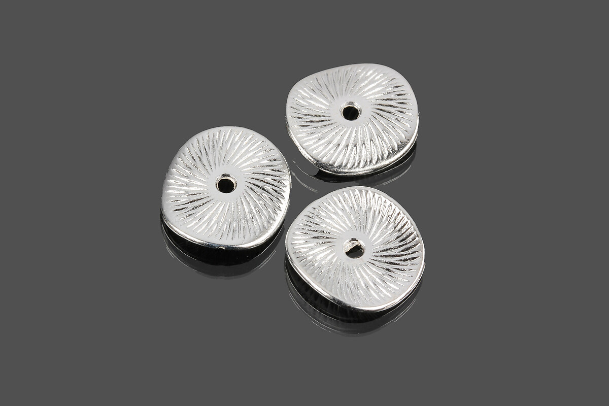 Distantier argintiu disc 15x2mm