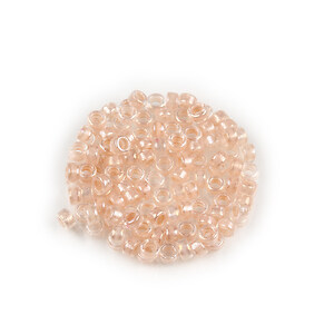 Margele de nisip pentru brodat 2,5x1,5mm, 10 grame - roz nude transparent