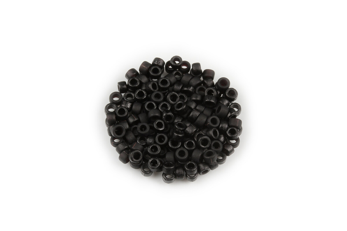 Margele de nisip pentru brodat 2,5x1,5mm, 10 grame - negru frosted