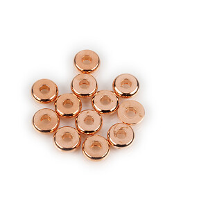Distantiere metalice tip Heishi rondele 6x2mm - rose gold