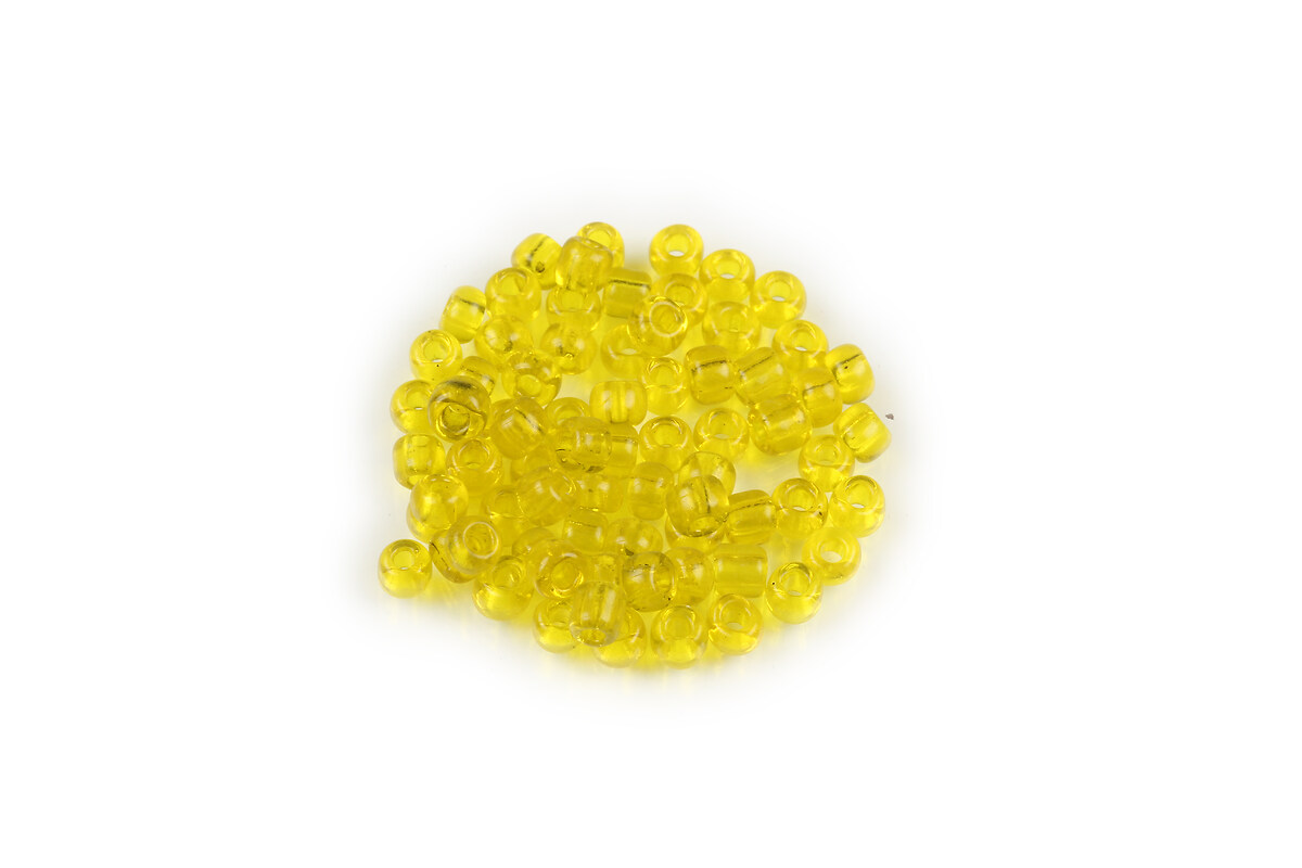 Margele de nisip 2mm (50g) - cod 775 - galben verzui transparent