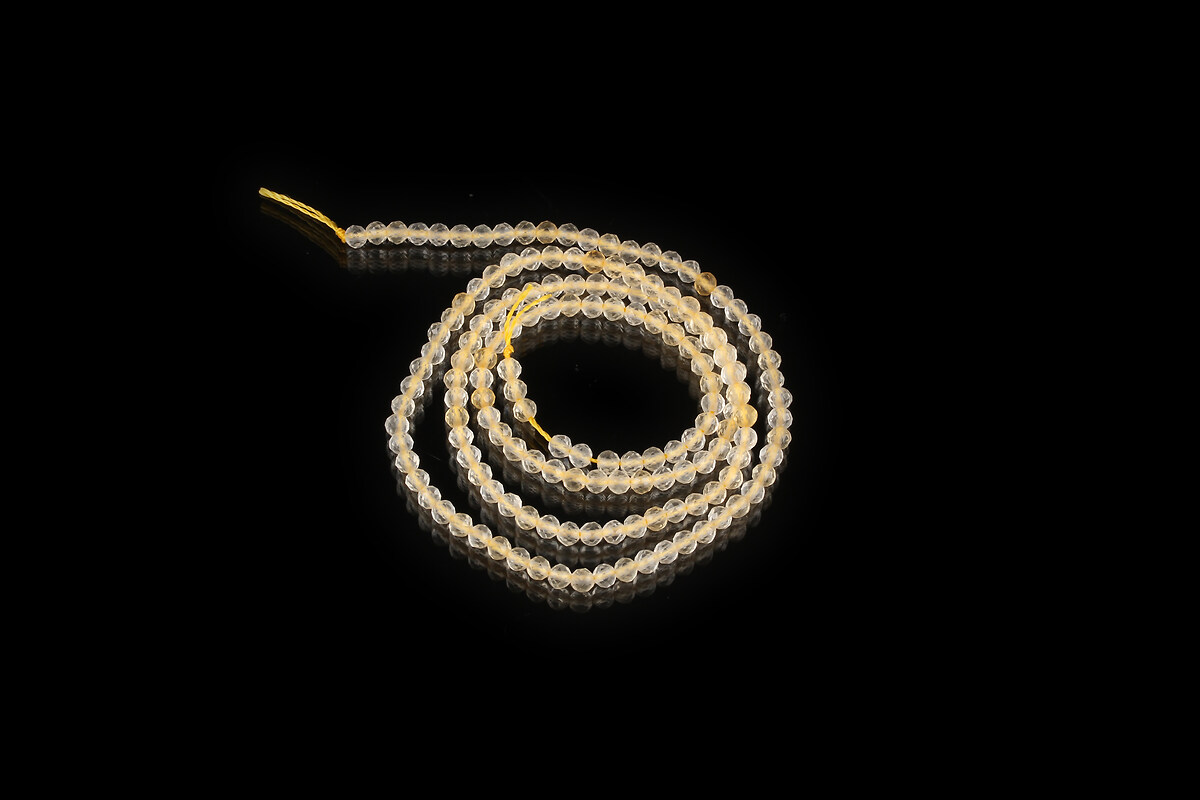Margele citrine sfere fatetate 2mm (sirag)