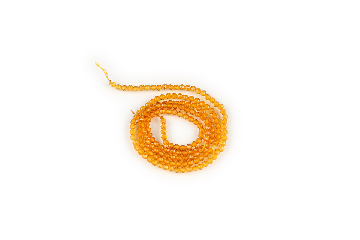Margele citrine sfere fatetate 2mm (sirag)