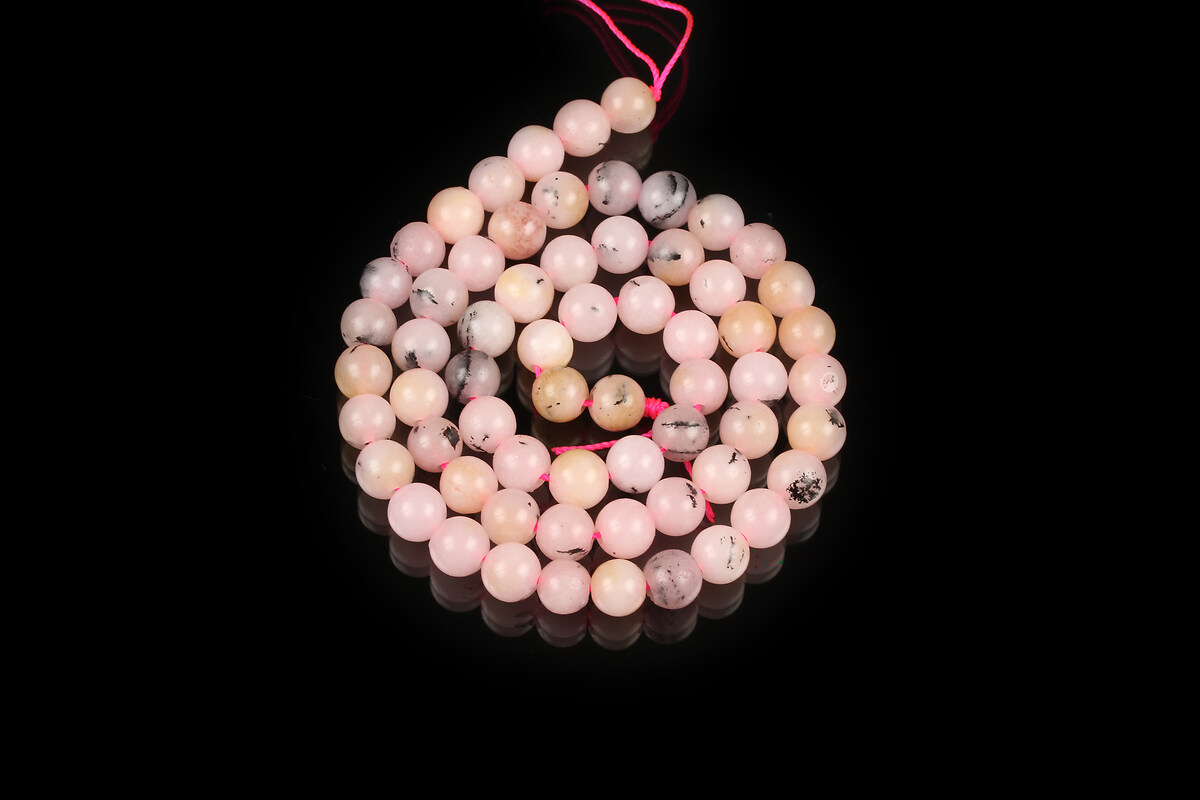 Sirag calcedonie roz deschis sfere 6mm