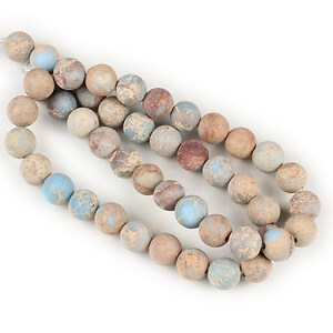 Margele regalite de sinteza albastru deschis frosted sfere 8mm (sirag)