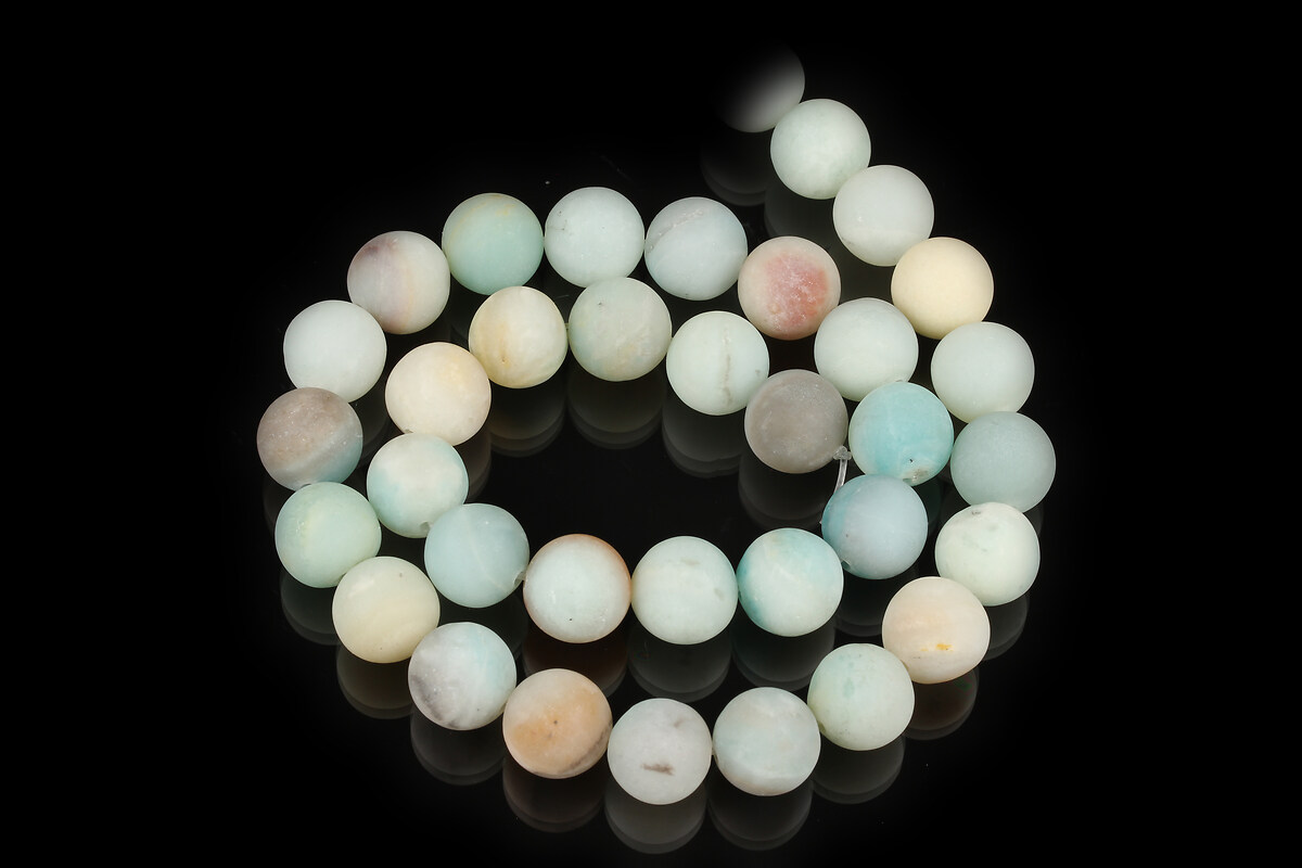 Sirag flower amazonite frosted (mat) sfere 10mm