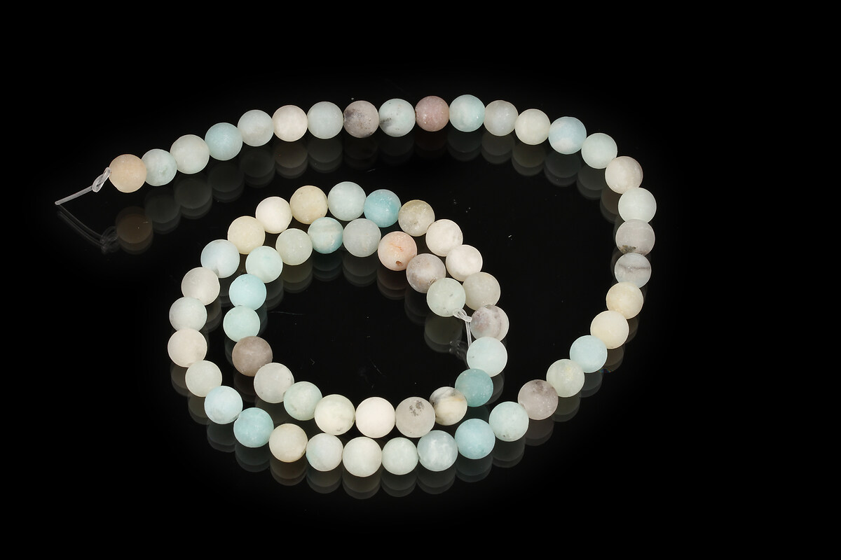 Sirag flower amazonite frosted (mat) sfere 6mm