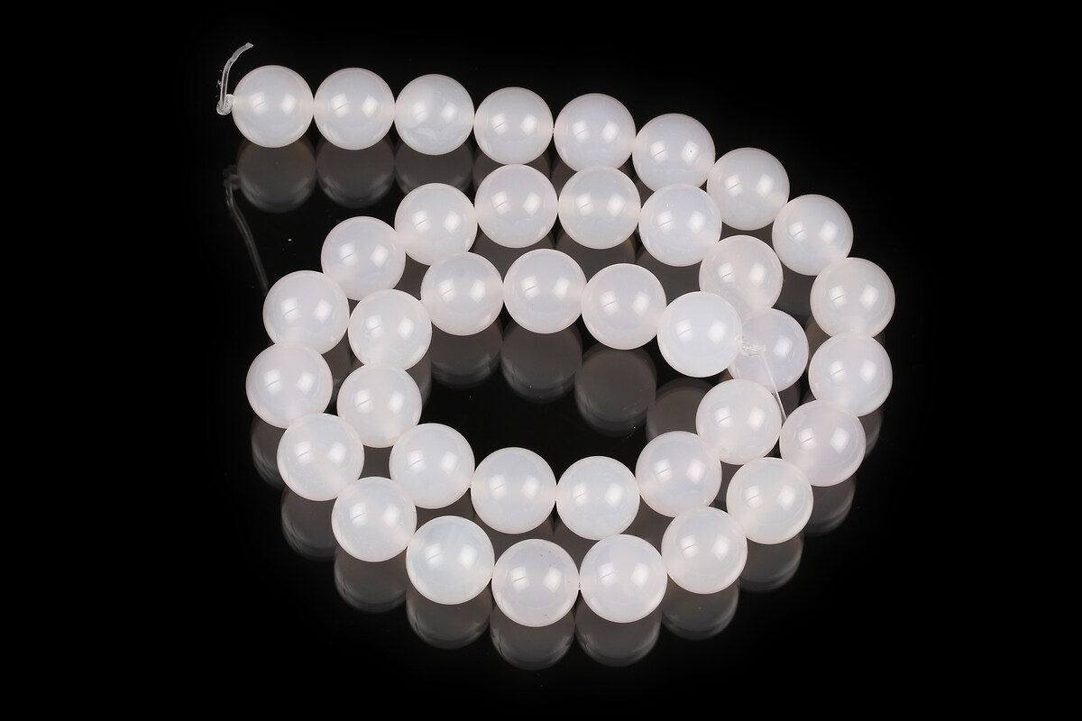 Margele agate albe sfere 10mm (sirag)