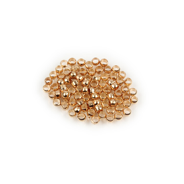 Crimp rose gold 2x1,5mm (3g - aprox. 300 buc.)