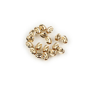 Distantiere metalice gravate aurii 3,5x3mm