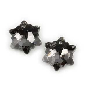 Pandantiv cristal fulg de nea 18mm - gri AB