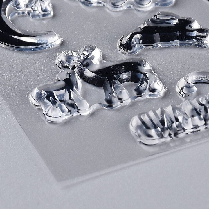 Set stampile acrilice transparente model Craciun 149~151x100x3mm