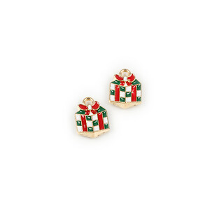 Charm auriu emailat cadou 14x10mm