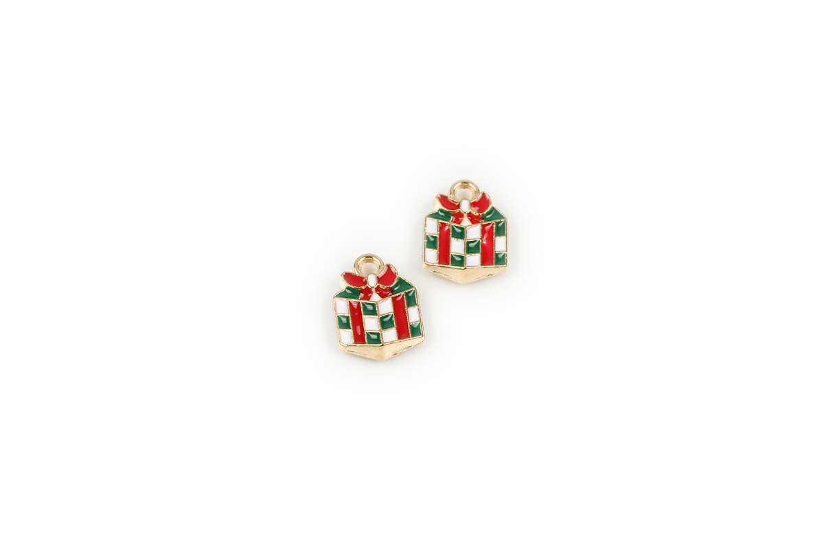 Charm auriu emailat cadou 14x10mm