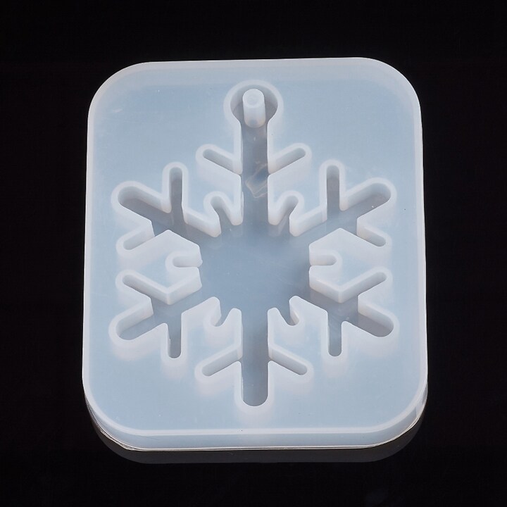 Matrita din silicon pentru pandantive din rasina fulg de nea 93x77x10mm