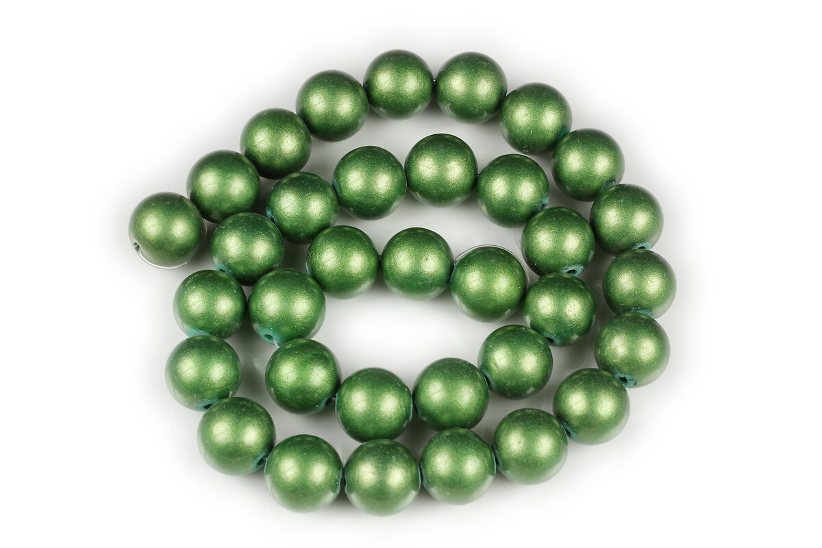 Sirag jad galben vopsit sfere 12mm - verde metalizat
