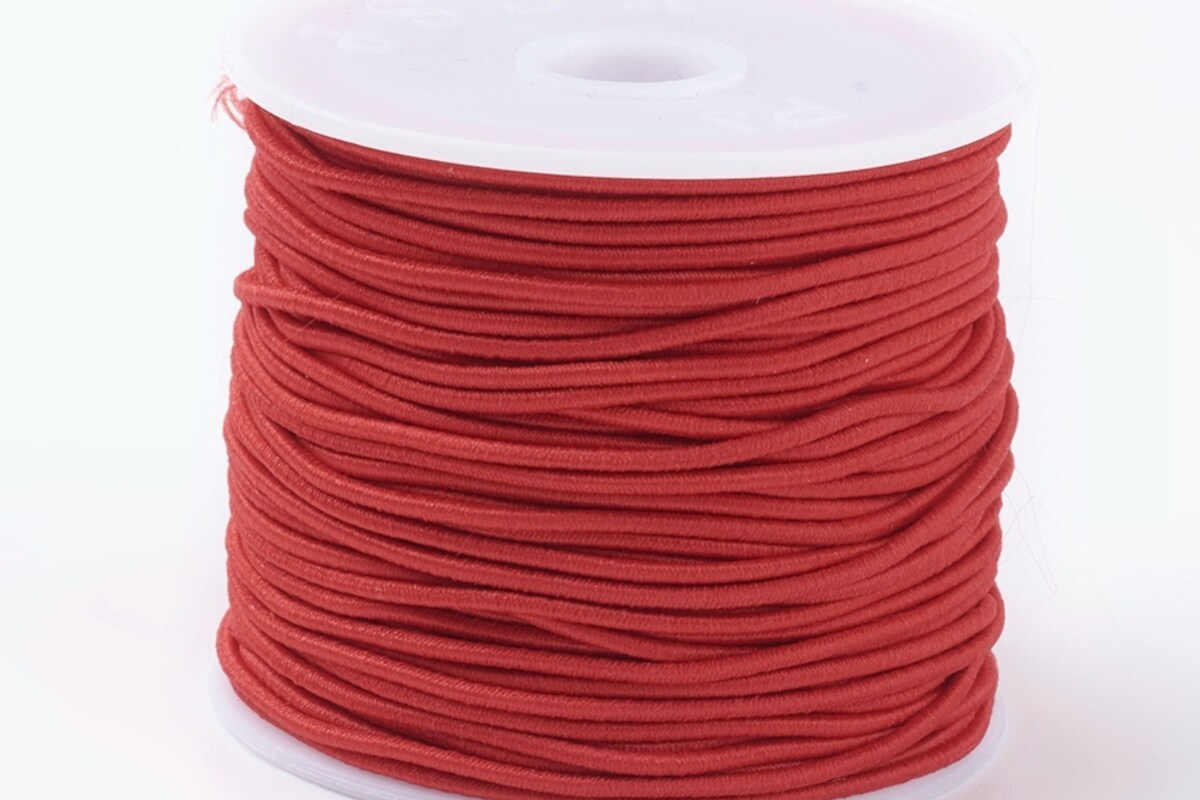 Elastic rosu grosime 0,8mm, rola de aprox. 22m