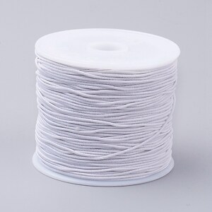 Elastic alb grosime 0,8mm, rola de aprox. 22m