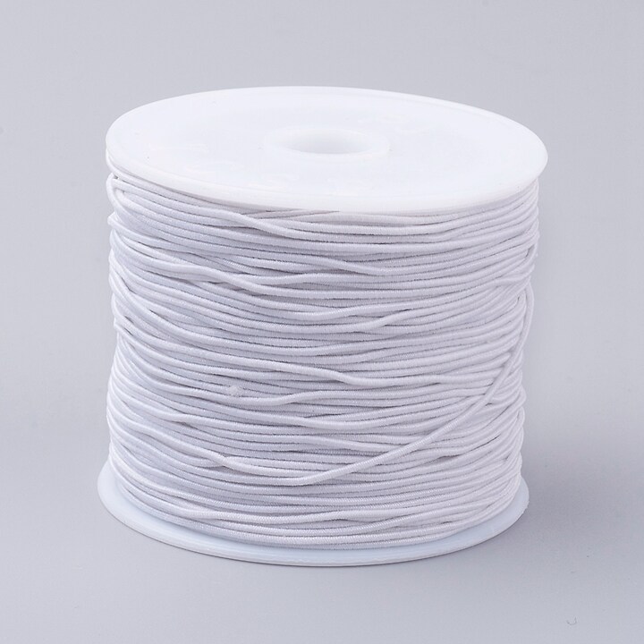 Elastic alb grosime 0,8mm, rola de aprox. 22m