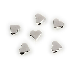 Distantier argintiu antichizat inima 7x6mm
