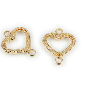Link auriu inima 19x16mm
