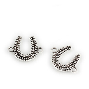 Link argintiu antichizat potcoava 17x13mm