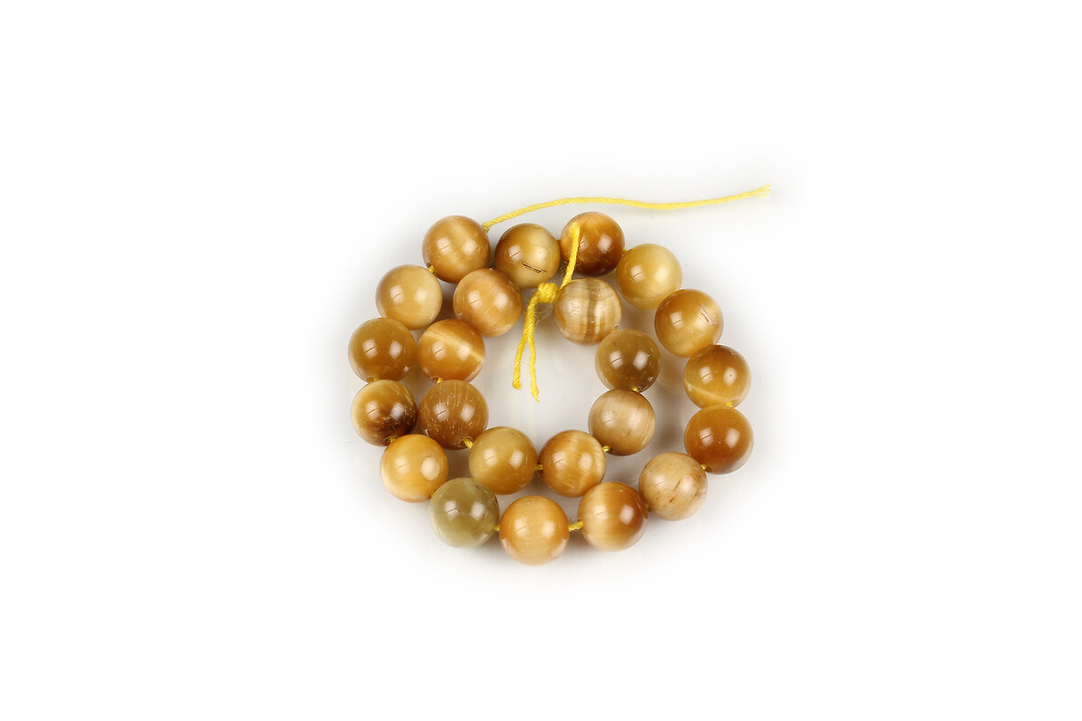 Mărgele scurt ochi de tigru auriu sfere 8 mm (sirag)