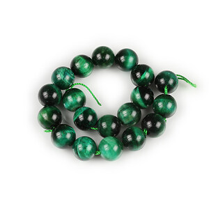 Sirag scurt ochi de tigru verde sfere 10 mm (sirag)