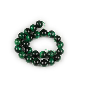 Sirag scurt ochi de tigru verde sfere 8 mm (sirag)