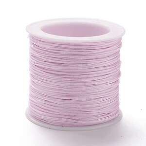 Snur nylon Shamballa grosime 0,8mm, rola de 90m - roz deschis