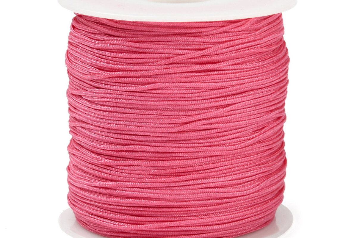 Snur nylon Shamballa grosime 0,8mm, rola de 90m - roz inchis