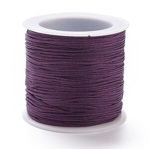 Snur nylon Shamballa grosime 0,8mm, rola de 90m - violet inchis